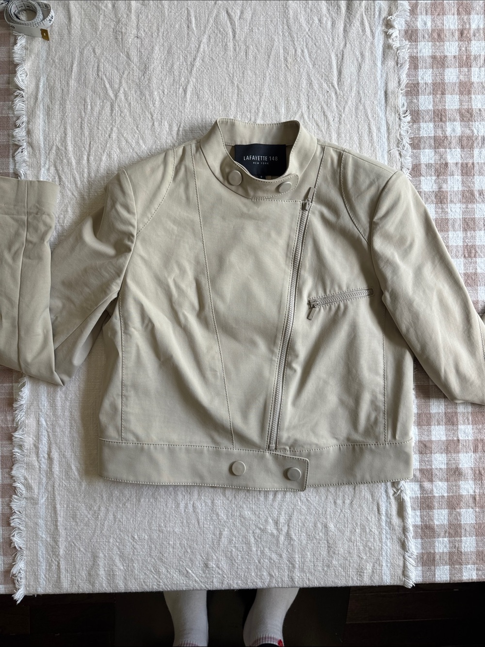 Lafayette 148 New York Beige Trench Top